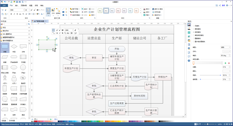 流程图操作界面