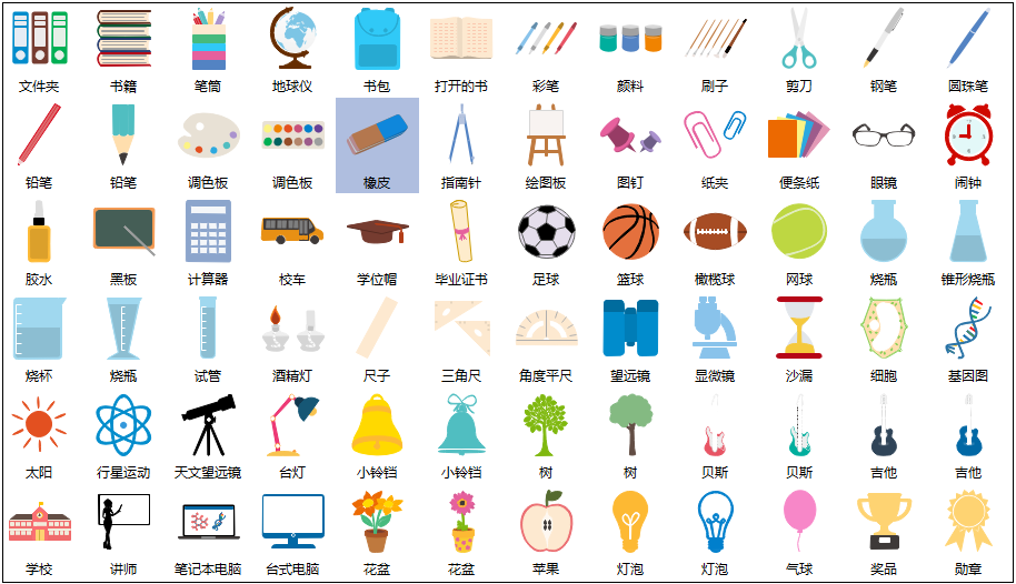 亿图教育符号