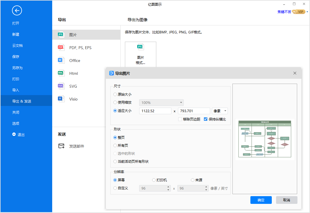 跨职能流程图保存