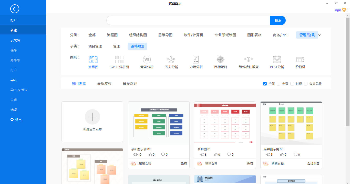 亲和图新建