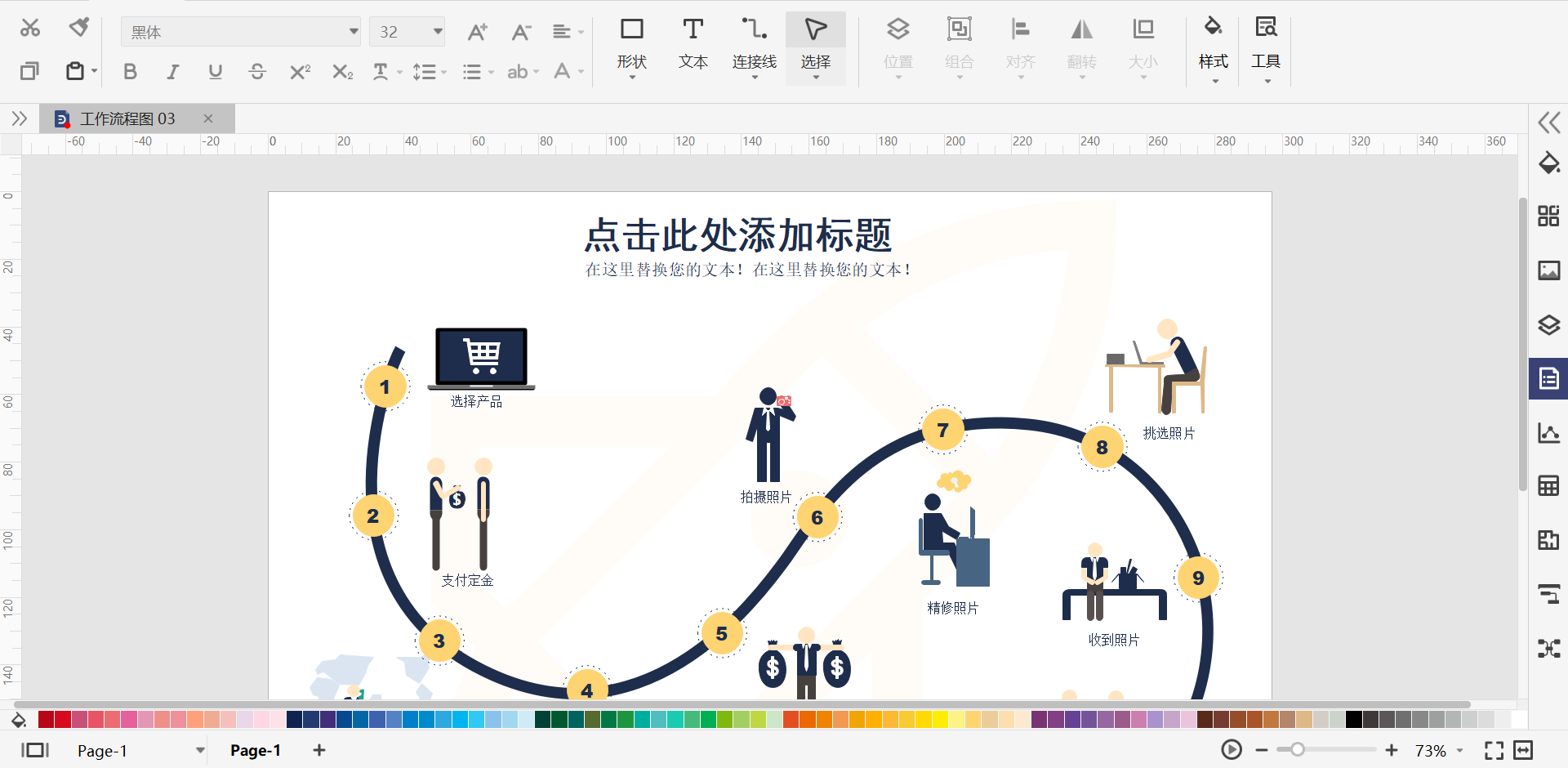 工作流程图画布