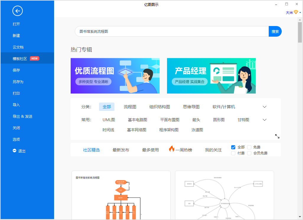 图书馆系统流程图